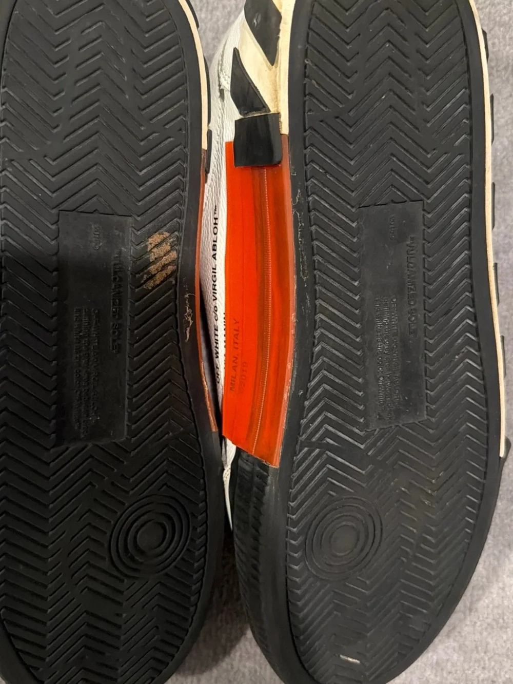 Men's Casual Sneakers - Orange Accent